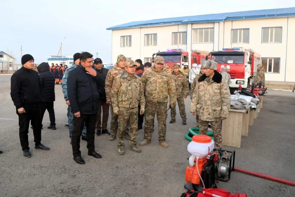 Арал ауданында облыстағы азаматтық қорғау қызметтерінің техникаларының саптық қарауы өткізілді