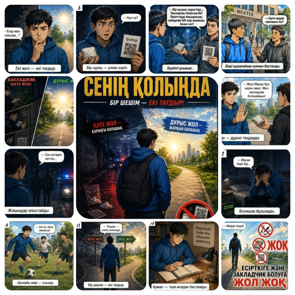 Сурет арқылы санаға әсер: есірткіге қарсы комикс байқауы