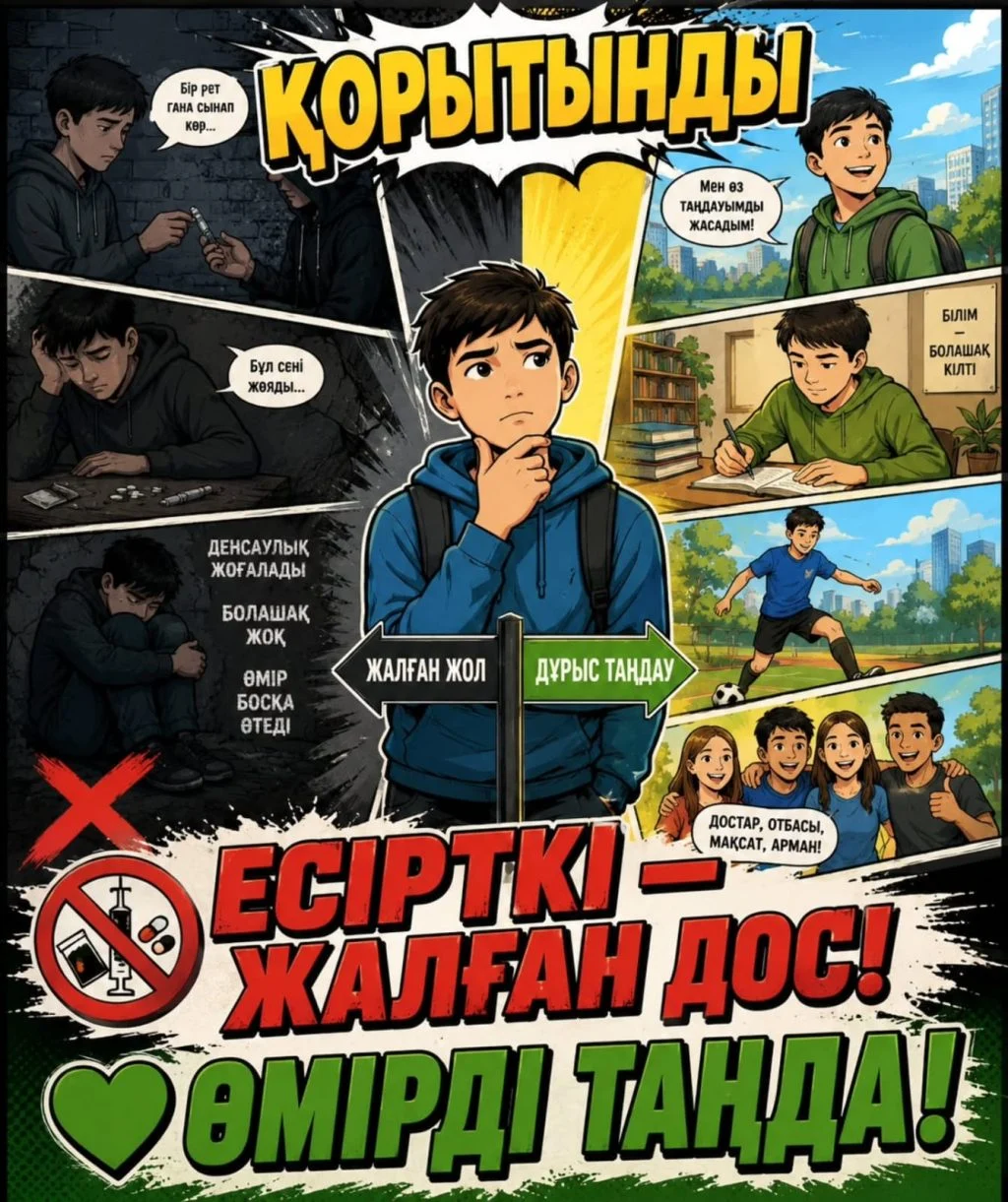 Сурет арқылы санаға әсер: есірткіге қарсы комикс байқауы
